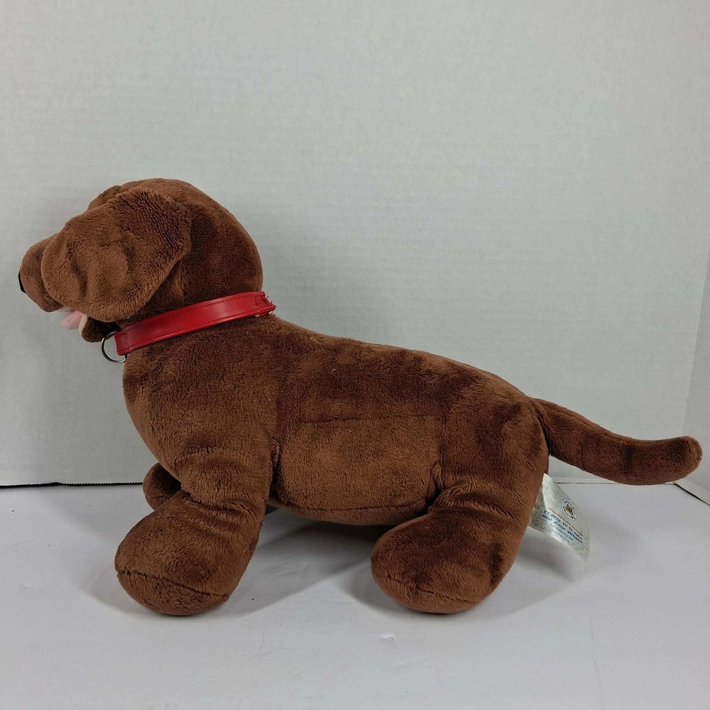 BUILD A BEAR Dachshund Wiener Dog‎ Plush With Red Collar 16" Toy Stuffed Animal